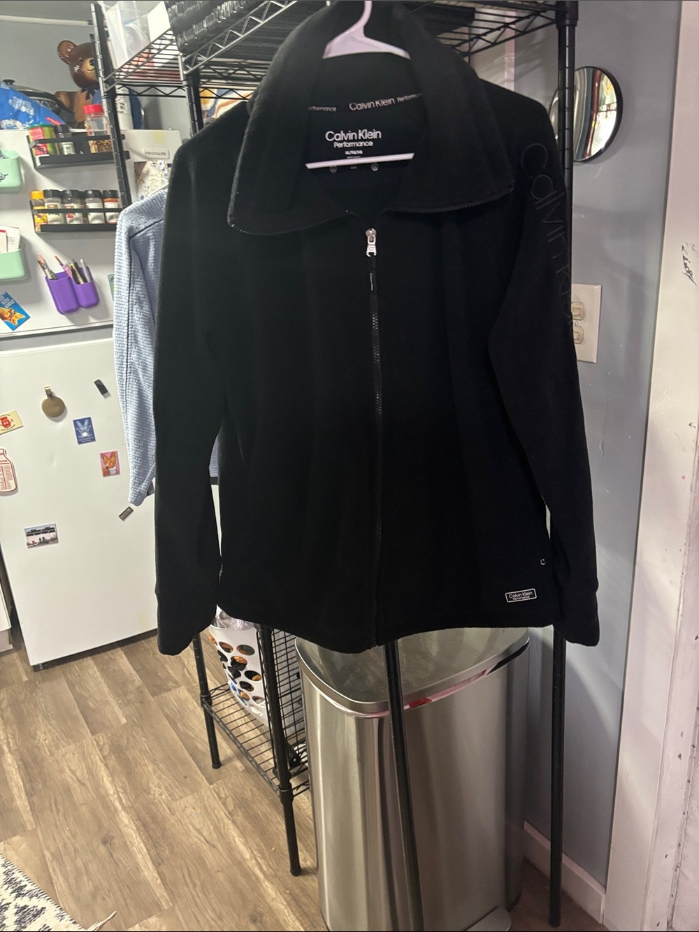 Calvin Klein Black Teddy Fleece Full-Zip Jacket
